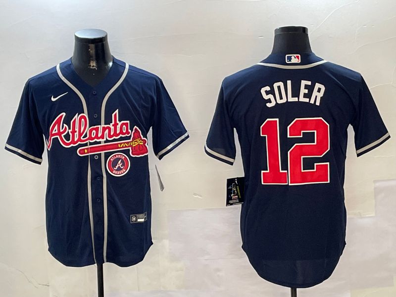 Men Atlanta Braves #12 Soler Blue Game 2024 Nike MLB Jersey style 4->atlanta braves->MLB Jersey